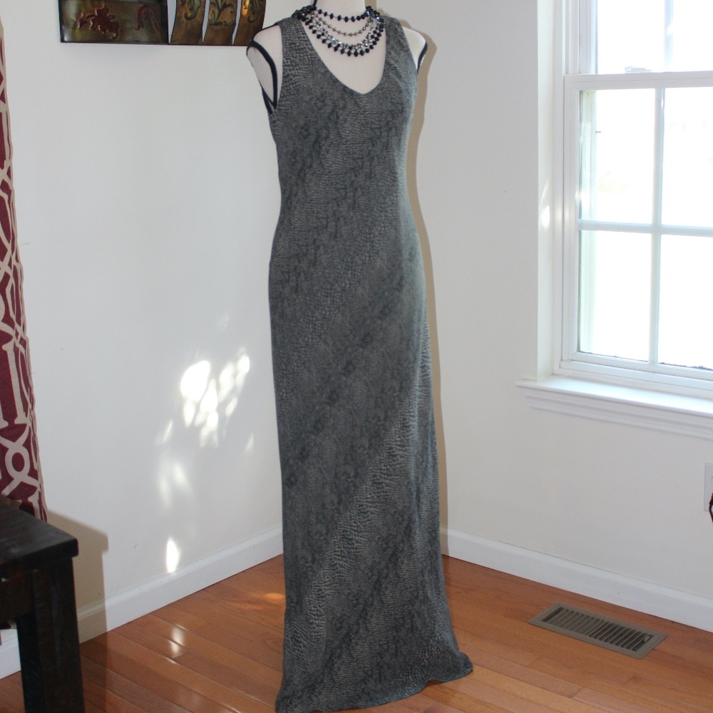 Positive Attitude, maxi snake skin dress size 10